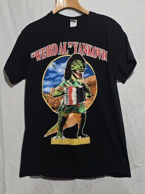 "WEIRD AL" YANKOVIC Yankosaurus SS Crewneck - Black - Sz M*